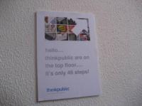 The notice on the stairs