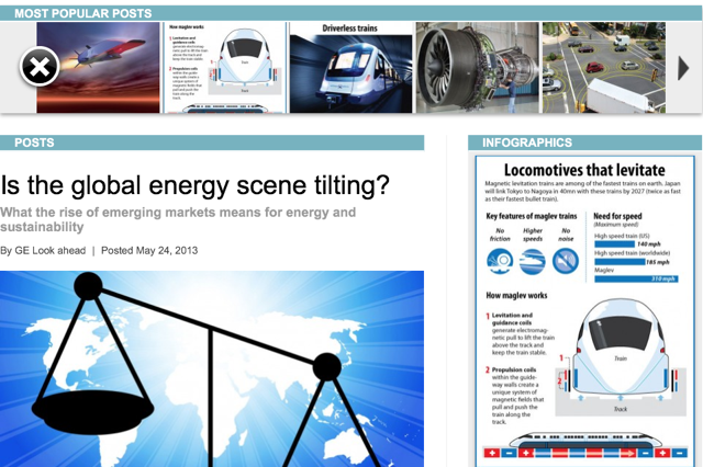 GE Future Energy native advertising page