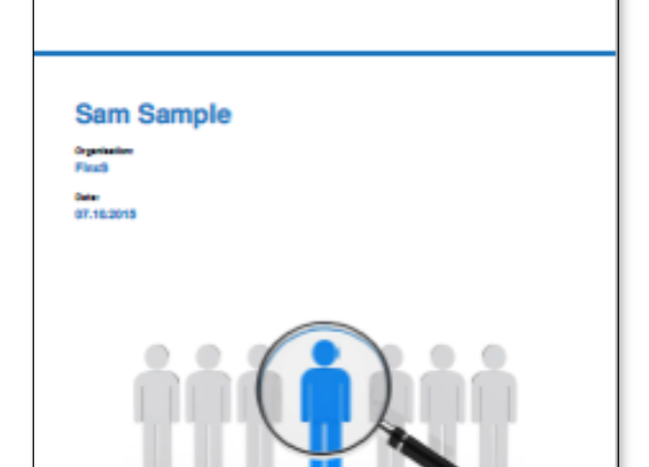 Psychometric profile report sample