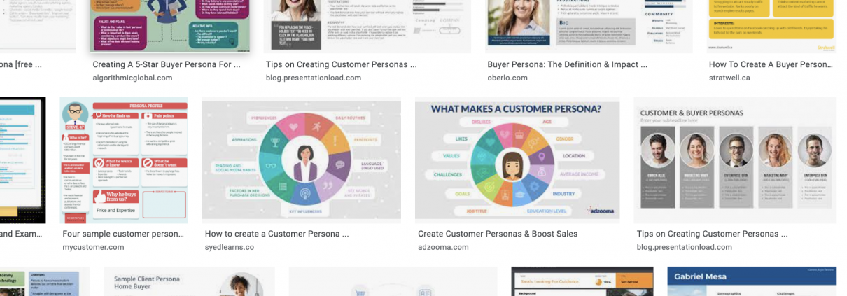 customer persona templates