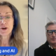 Rebecca Caroe and Sam Irvine, two people on screen discussing AI